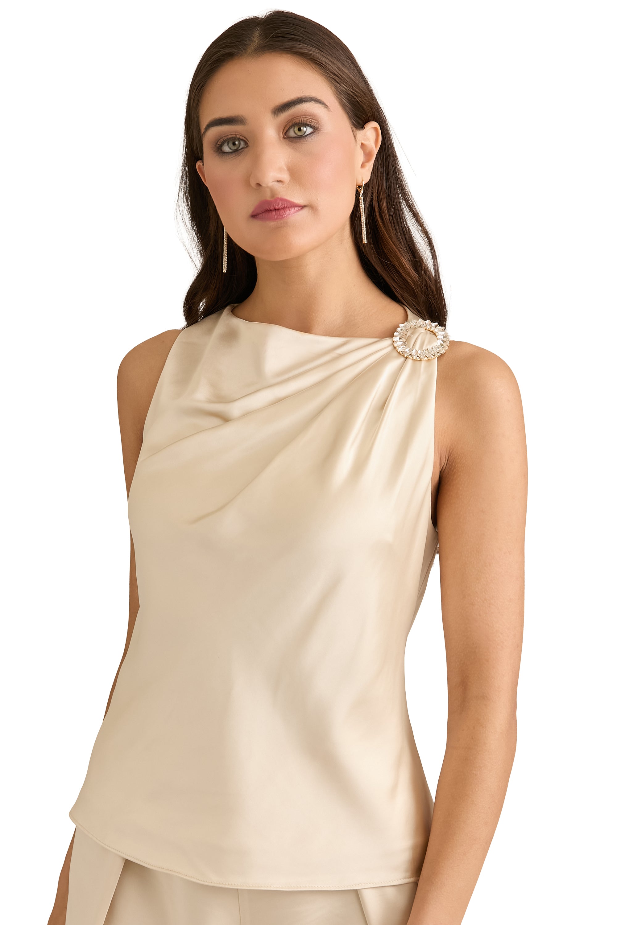 【新品】OMMO SATIN DRAPE TANK TOP 新品】OMMO SATIN DRAPE TANK TOPの通販 | LAMINARCASHFLOW