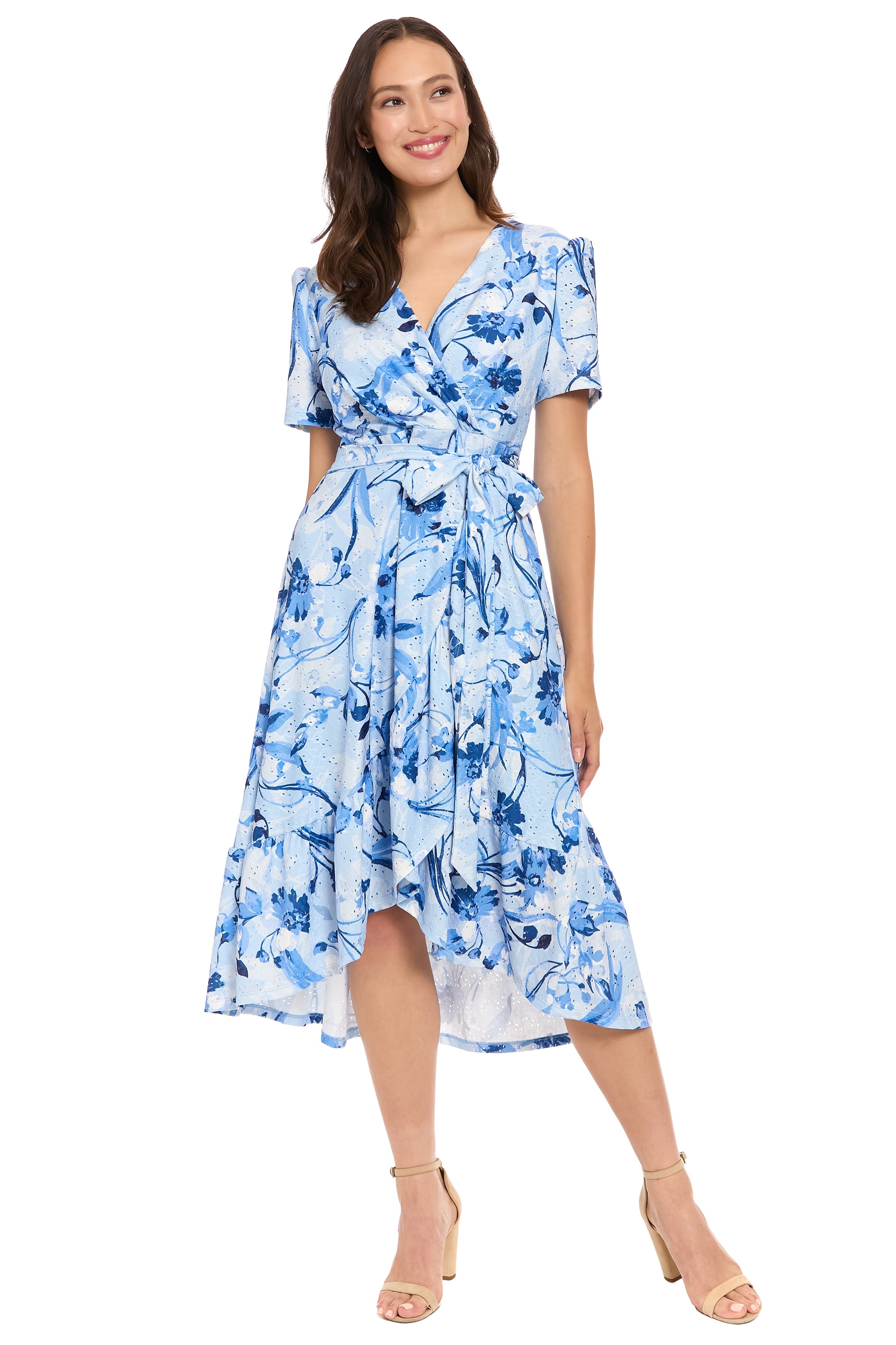 Danixa High Low Ruffle Dress in Enchanted Petals | London Times