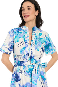 Amilia Flutter Sleeve Belted Tiered Maxi Dress
