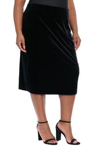 Queens Pencil Skirt in Velvet Skirt