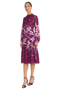 Kiri in Effervescent Blooms Below the Knee A-Line Dress