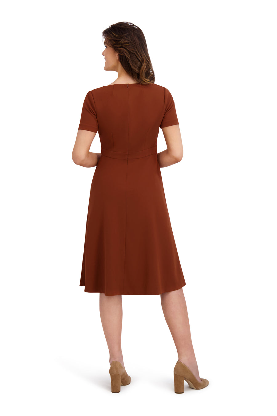 London Times Petite Short Sleeve Dress - Rifle Green - Size 8P London Times Petite Short Sleeve Dress - Rifle Green - Size 8P