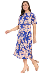 Harriet Keyhole Midi in Tonal Floral