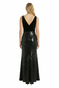 Alondria Velvet Sequin Gown
