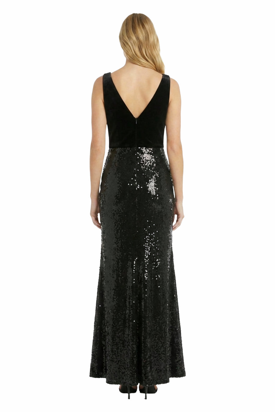 Alondria Velvet Sequin Gown