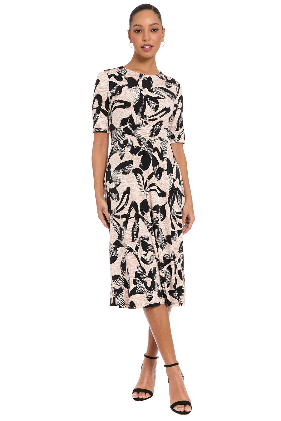 Ayanna Inset Waist Dress in Digital Mosaic