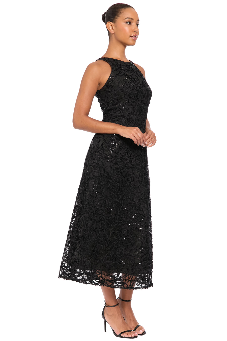 Constance in Sequin Swirl Mesh