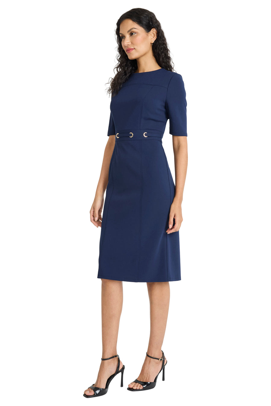Tony Belted Midi Dress A-Line | Maggy London Tony Belted Midi Dress A-Line | Maggy London