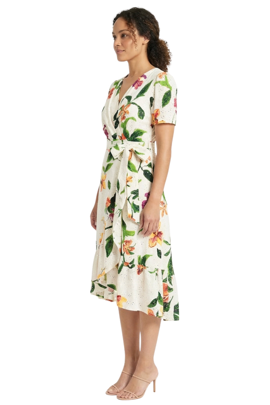 Danixa Ruffle Wrap Eyelet Scroll in Wild Orchid