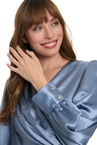 Amy Draped Top Wrap Satin