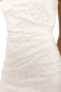 Adriana Strapless Mini Dress in Rose Jacquard