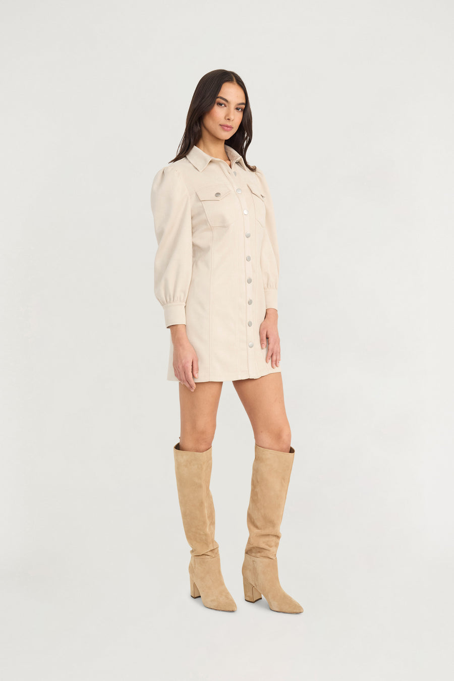 Avalon Suede Shirtdress