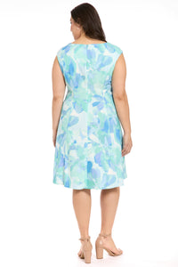 Connie Cap Sleeve Fit & Flare in Exploding Floral