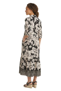 Cecil Elbow Sleeve Tiered Midi