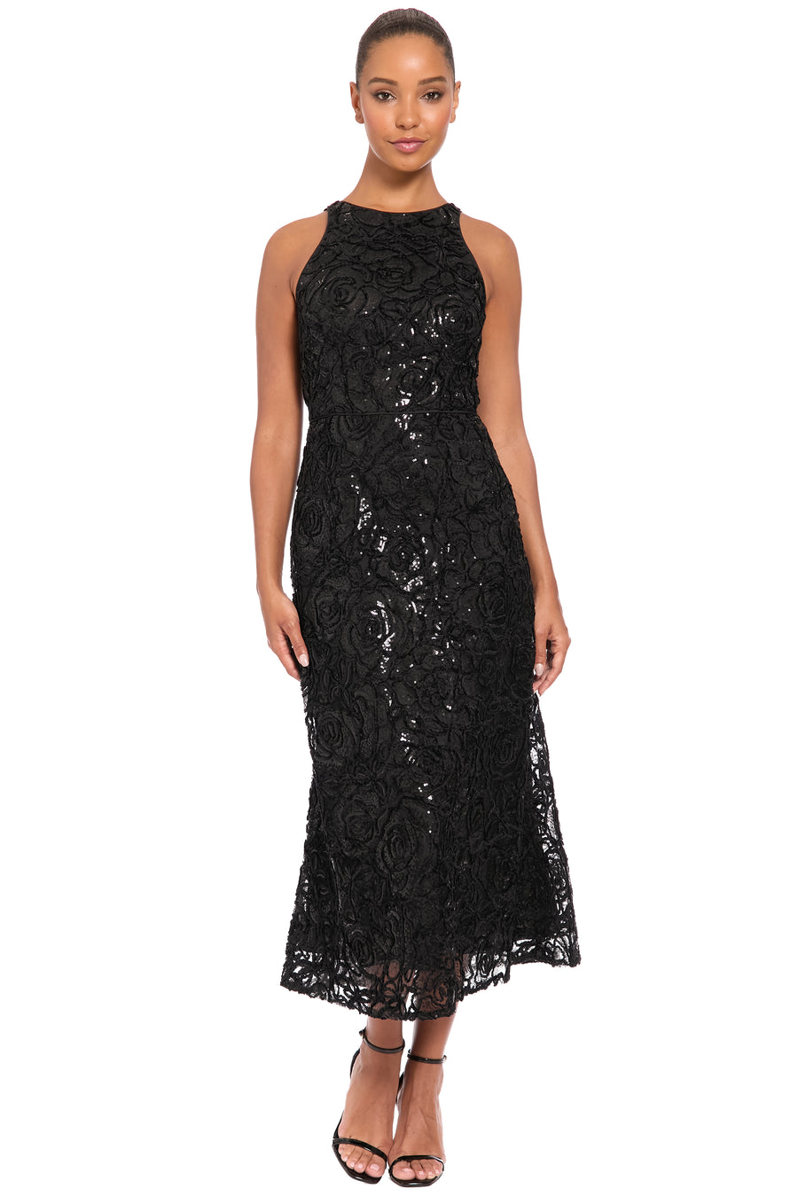 Constance in Sequin Swirl Mesh
