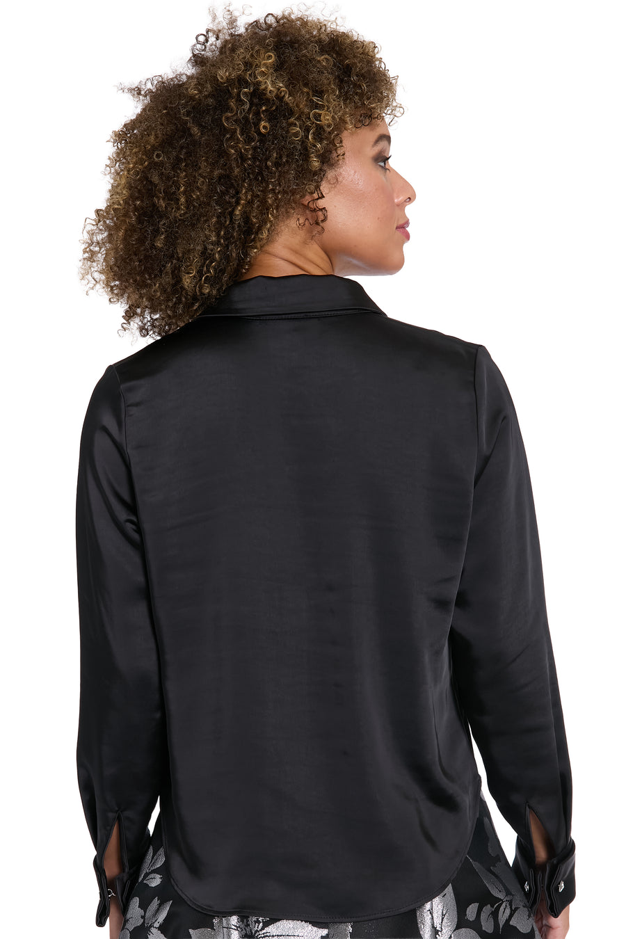 Roosevelt Jeweled Placket Long Sleeve Top