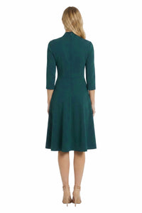 Seylor Twist Neck Fit-and-Flare Dress