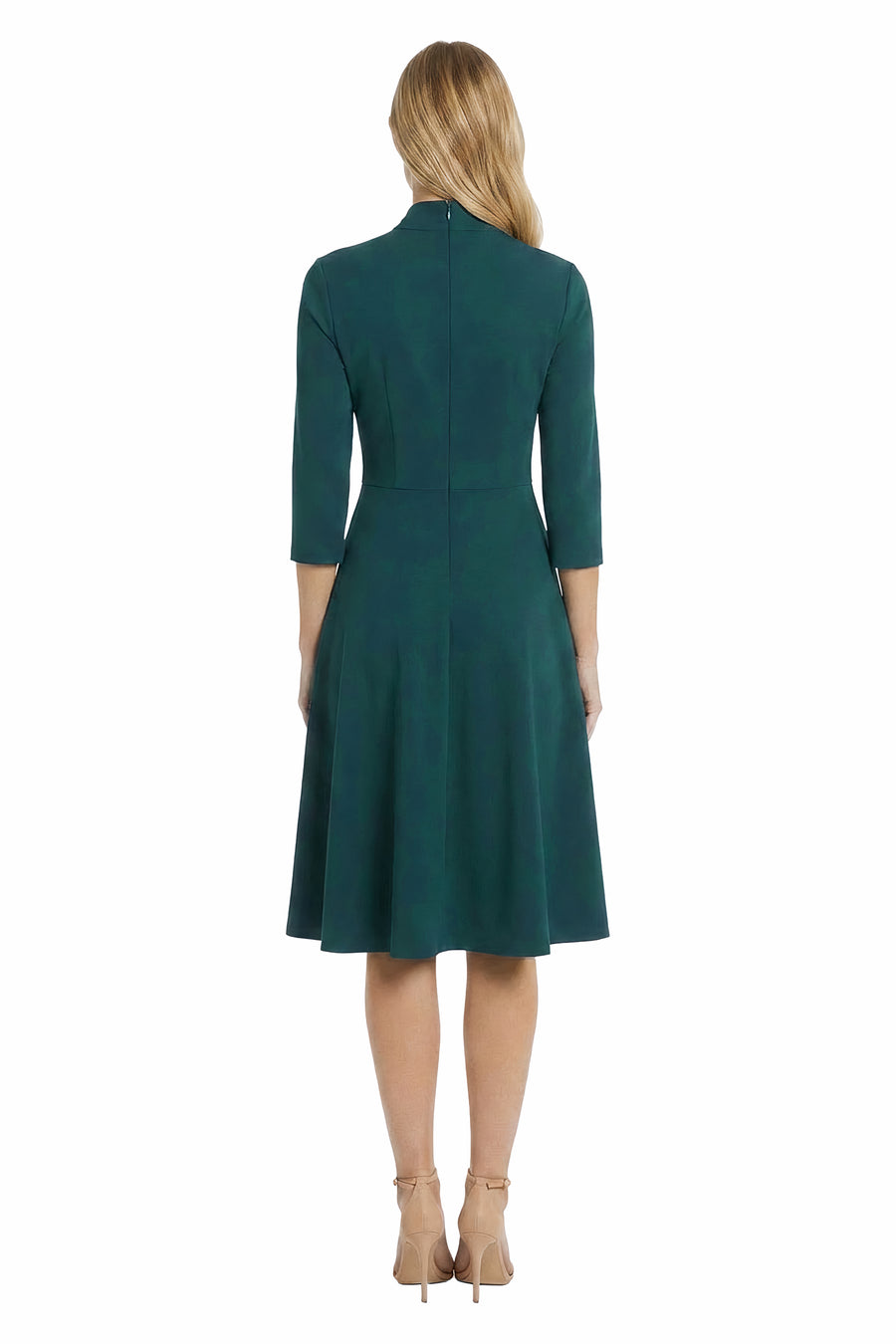 Seylor Twist Neck Fit-and-Flare Dress