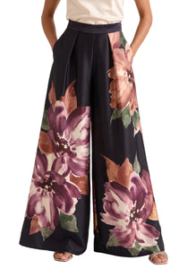 Astor Pleated Wide Leg Pant in Euphoric Blooms