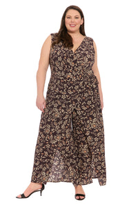 Gaia Jumpsuit: in Floral Dashes