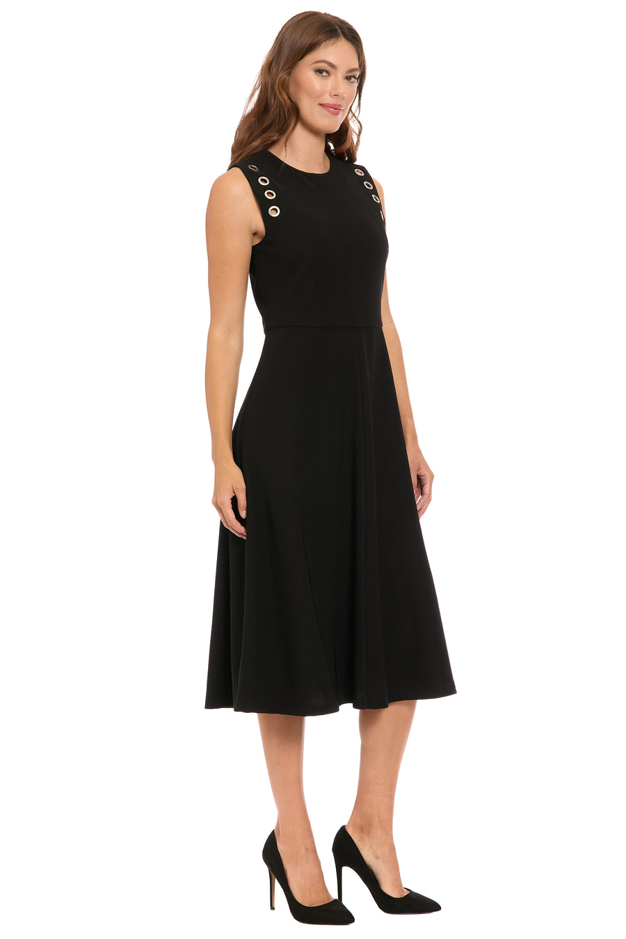 Filippa Metal Detail Crew Neck Fit & Flare