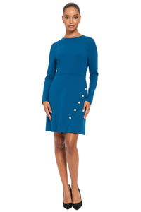 Greer Long Sleeve Faux Button Skirt