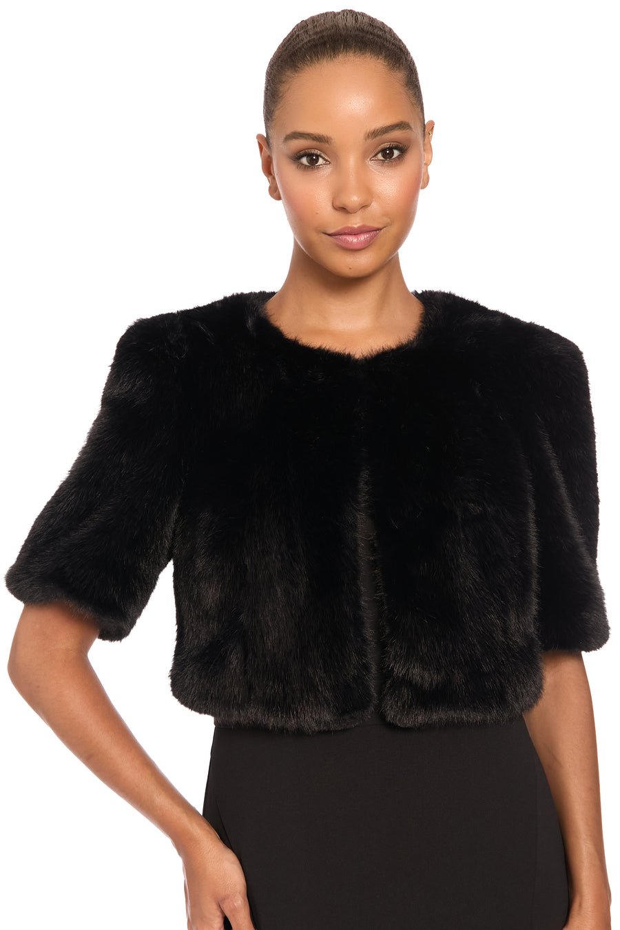 Chavelle Cropped Faux Fur Jacket