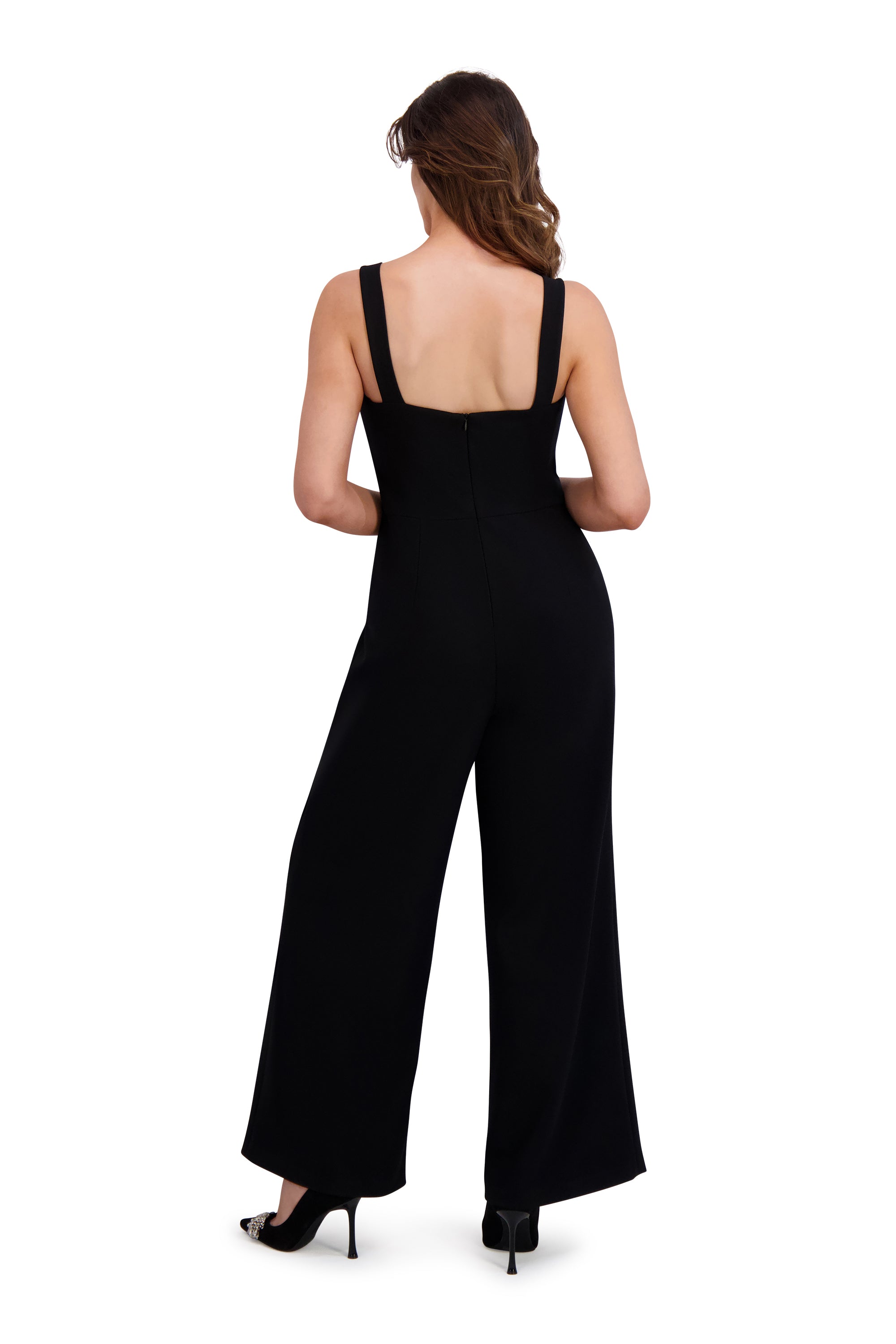 Coraline Bonded Crepe Sleeveless Jumpsuit
