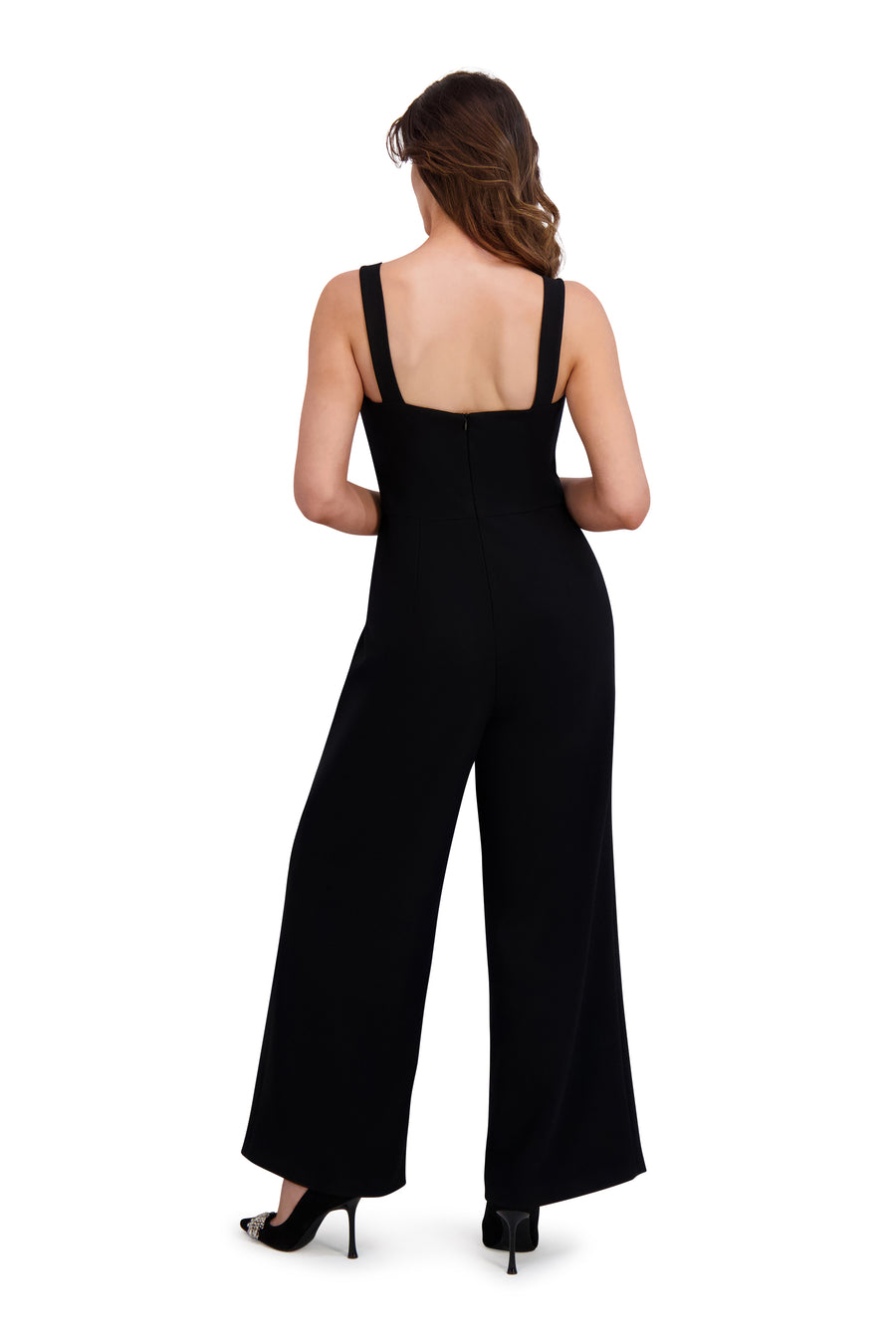 Coraline Bonded Crepe Sleeveless Jumpsuit