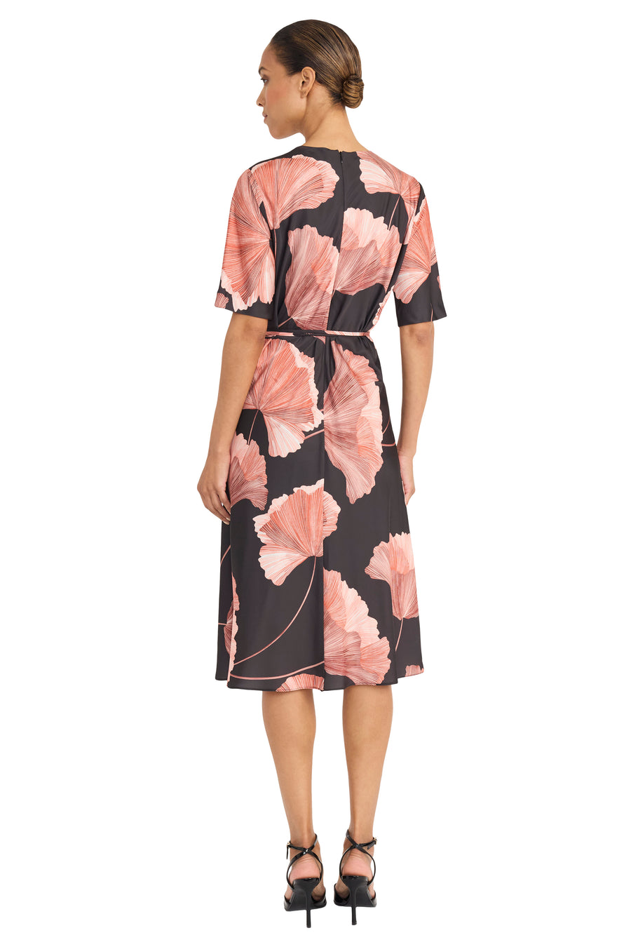 Dominique Midi Fit & Flare Dress Fit and Flare | Maggy London BLACK/MELON / Standard / 6 Dominique Midi Fit & Flare Dress Fit and Flare | Maggy London BLACK/MELON / Standard / 6