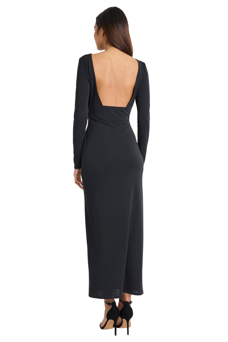 Yuri Open Back Long Sleeve Maxi Dress