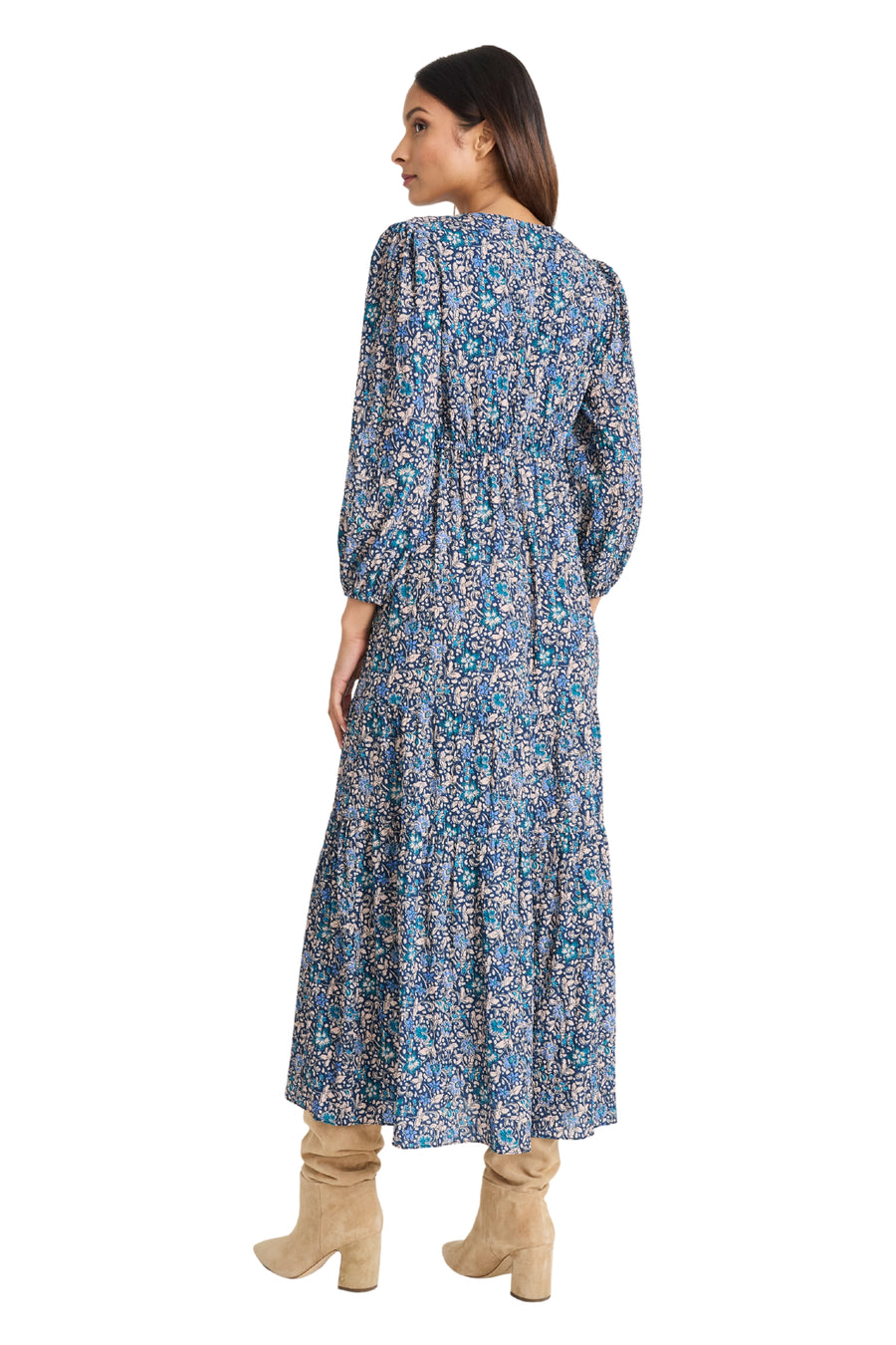Edwin in Cottage Garden Fit and Flare Long Sleeve | The Good Journey Maggy London Edwin in Cottage Garden Fit and Flare Long Sleeve | The Good Journey Maggy London