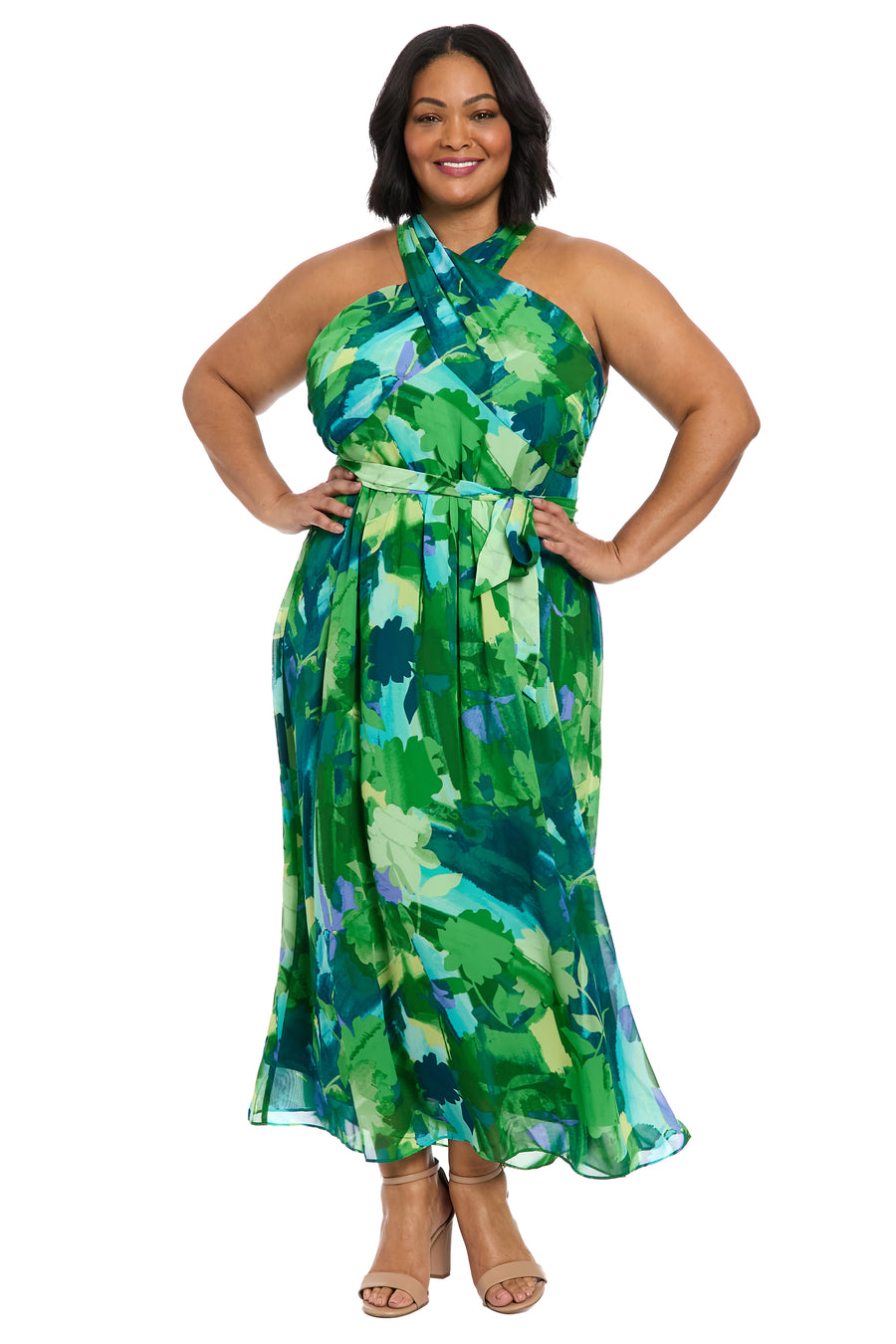 Onyx in Brushstroke Petunia A-Line Sleeveless Maxi Onyx in Brushstroke Petunia A-Line Sleeveless Maxi