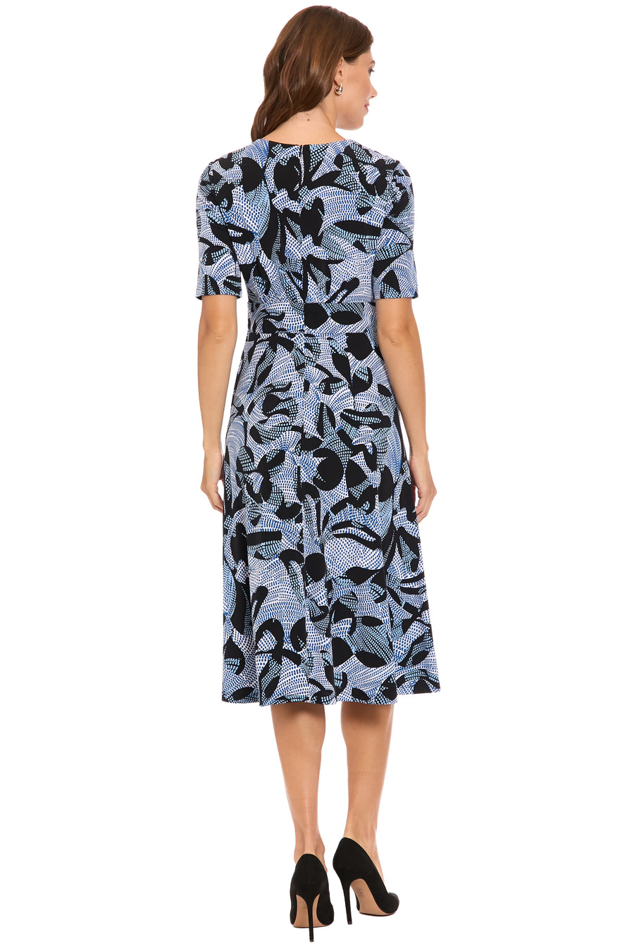 Ayanna Inset Waist Dress in Digital Mosaic
