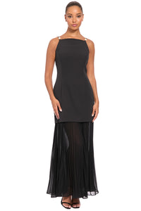 Rowe Pearl Strap Pleated Maxi Dress