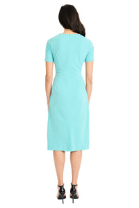 Kina Short Sleeve Sheath Midi Dress