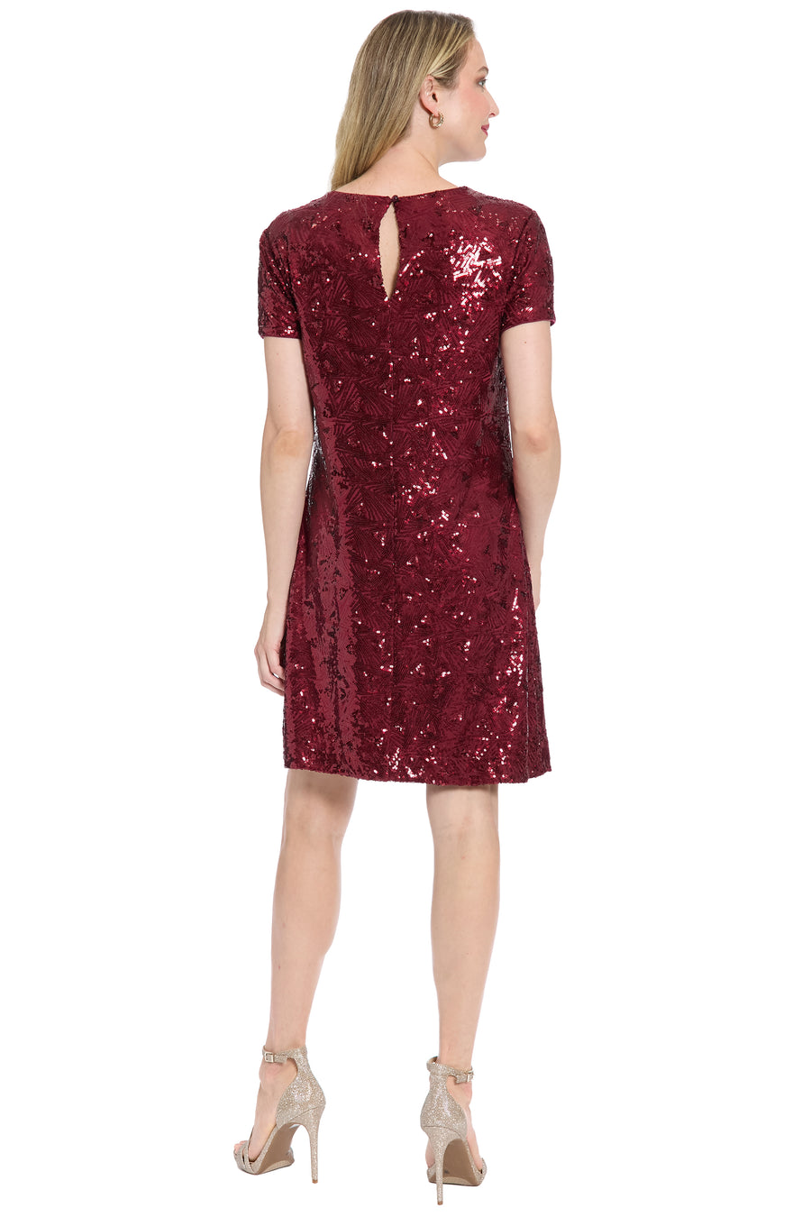 Amada T-Shirt Dress in Geo Sequin
