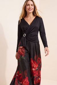 Astor Pleated Wide Leg Pant in Euphoric Blooms