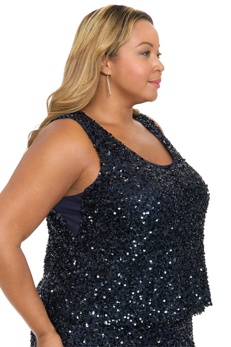 Houston Sequined Sleeveless Statement Top