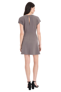 Zyra Cap Sleeve Crew Neck Mini Dress - FINAL SALE
