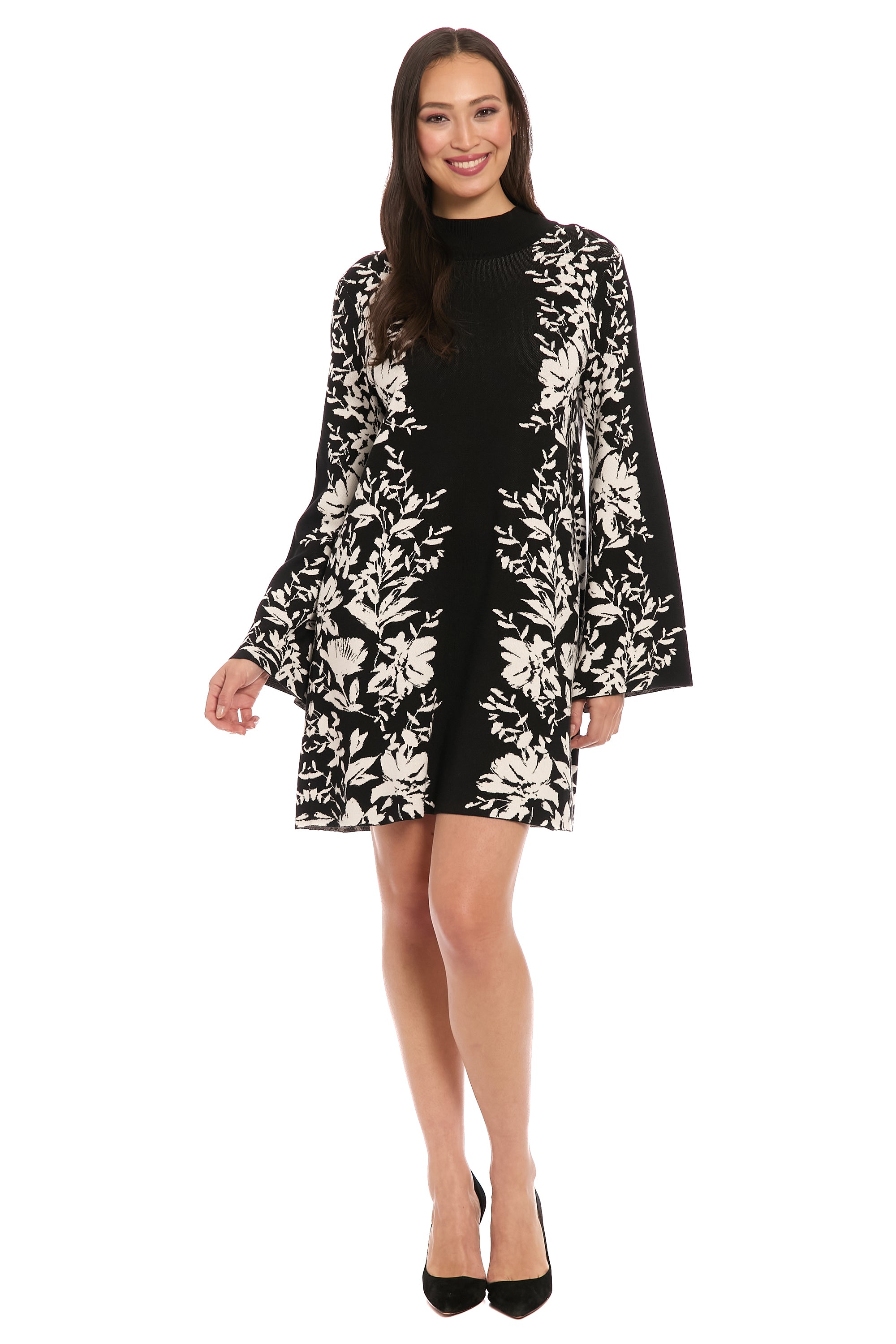 maggy london nikola knit dress London Times Plus Size Tie-Neck Fit & Flare Dress - Ivy Green