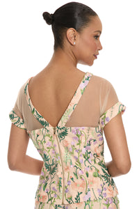 Constance Illusion Blouse in Summer Garden Embroidery