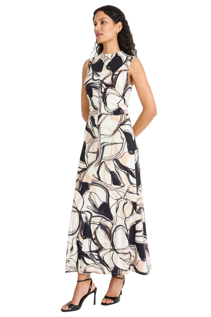 Terry Mock Neck in Daydream Drawing