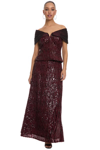 Alanza Off-Shoulder Sequin Top