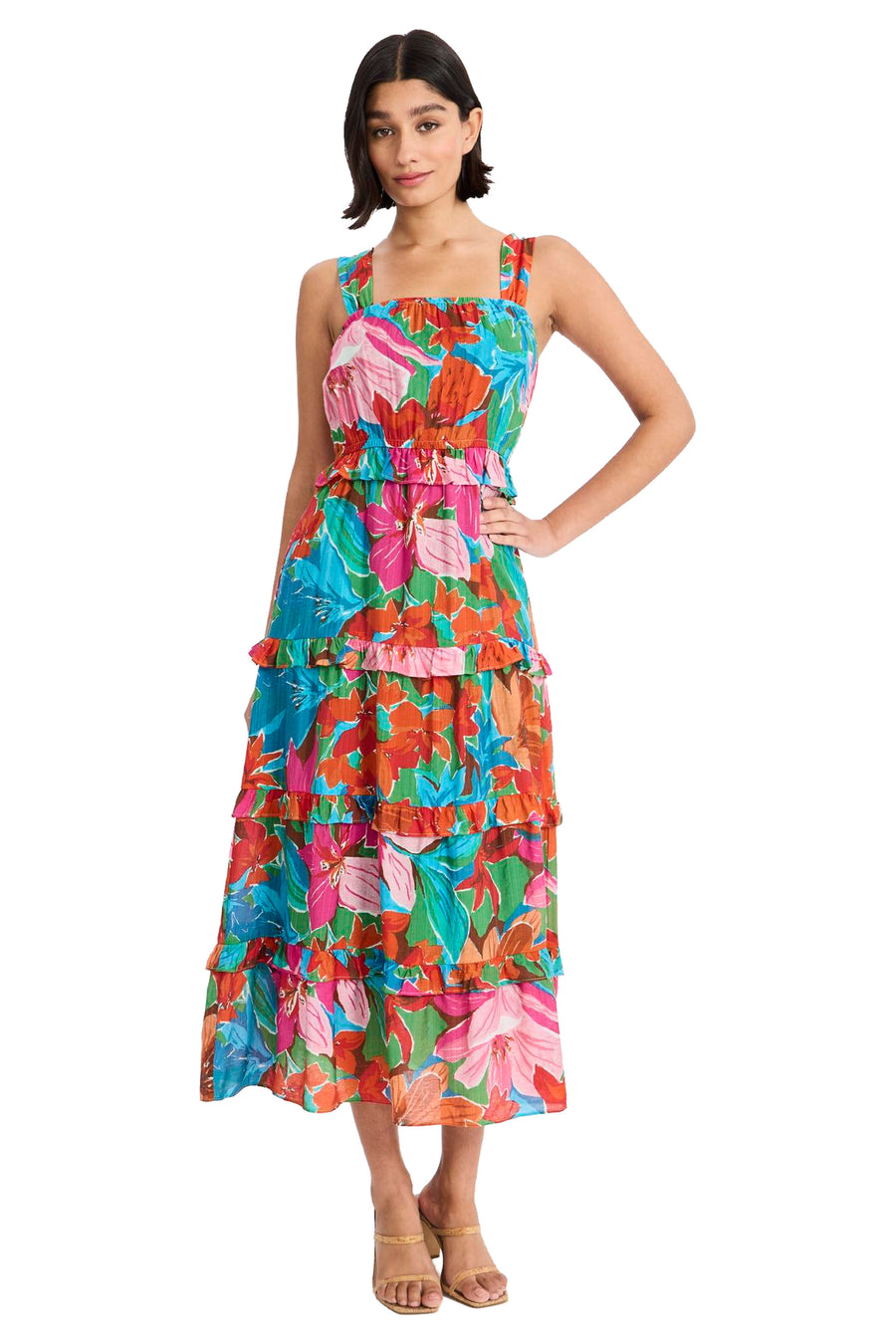 Martha Tiered Ruffle Midi