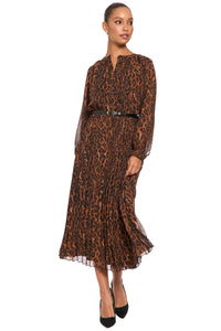 Sybil Button Front Midi Shirt Dress