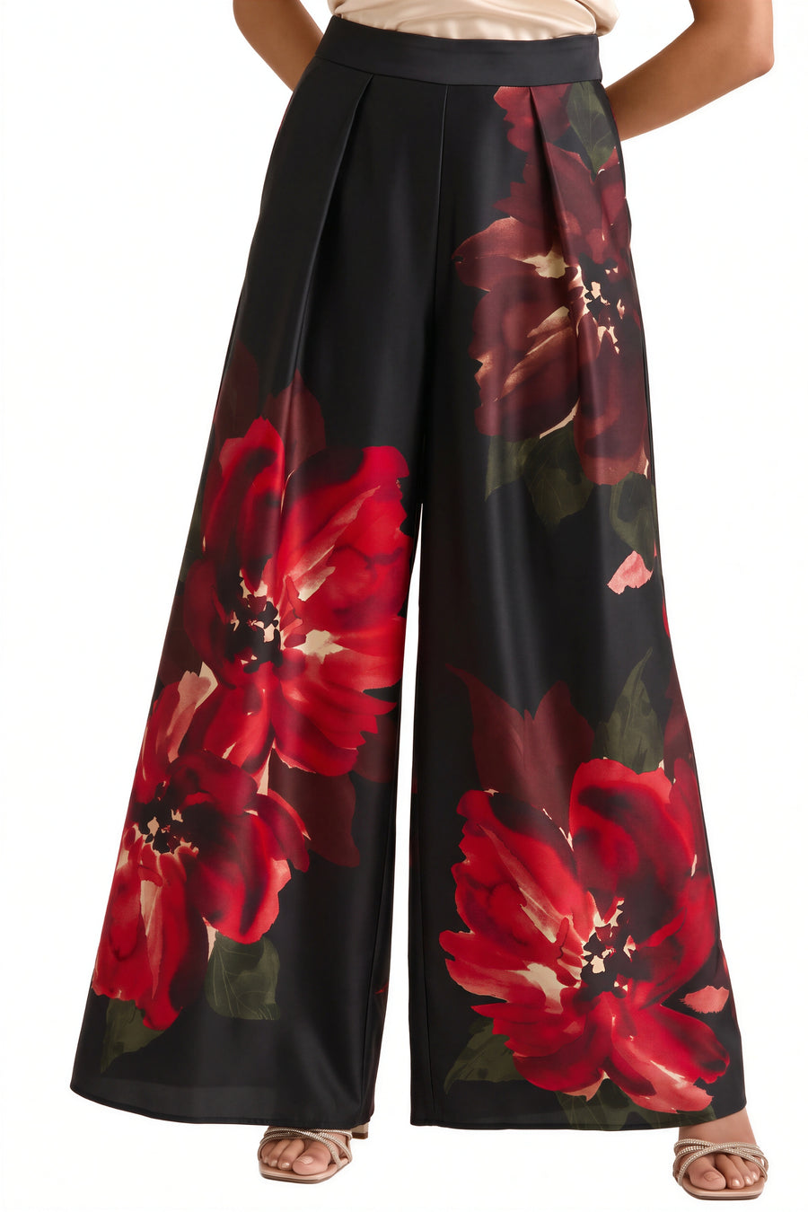 Astor Pleated Wide Leg Pant in Euphoric Blooms