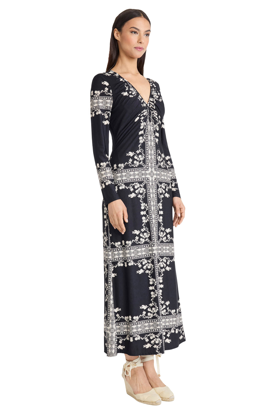 Eugene Long Sleeve V-Neck Maxi Dress