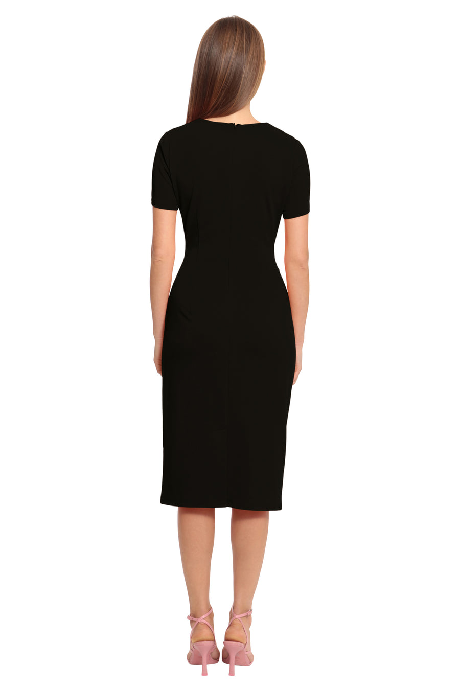Kina Short Sleeve Sheath Midi Dress