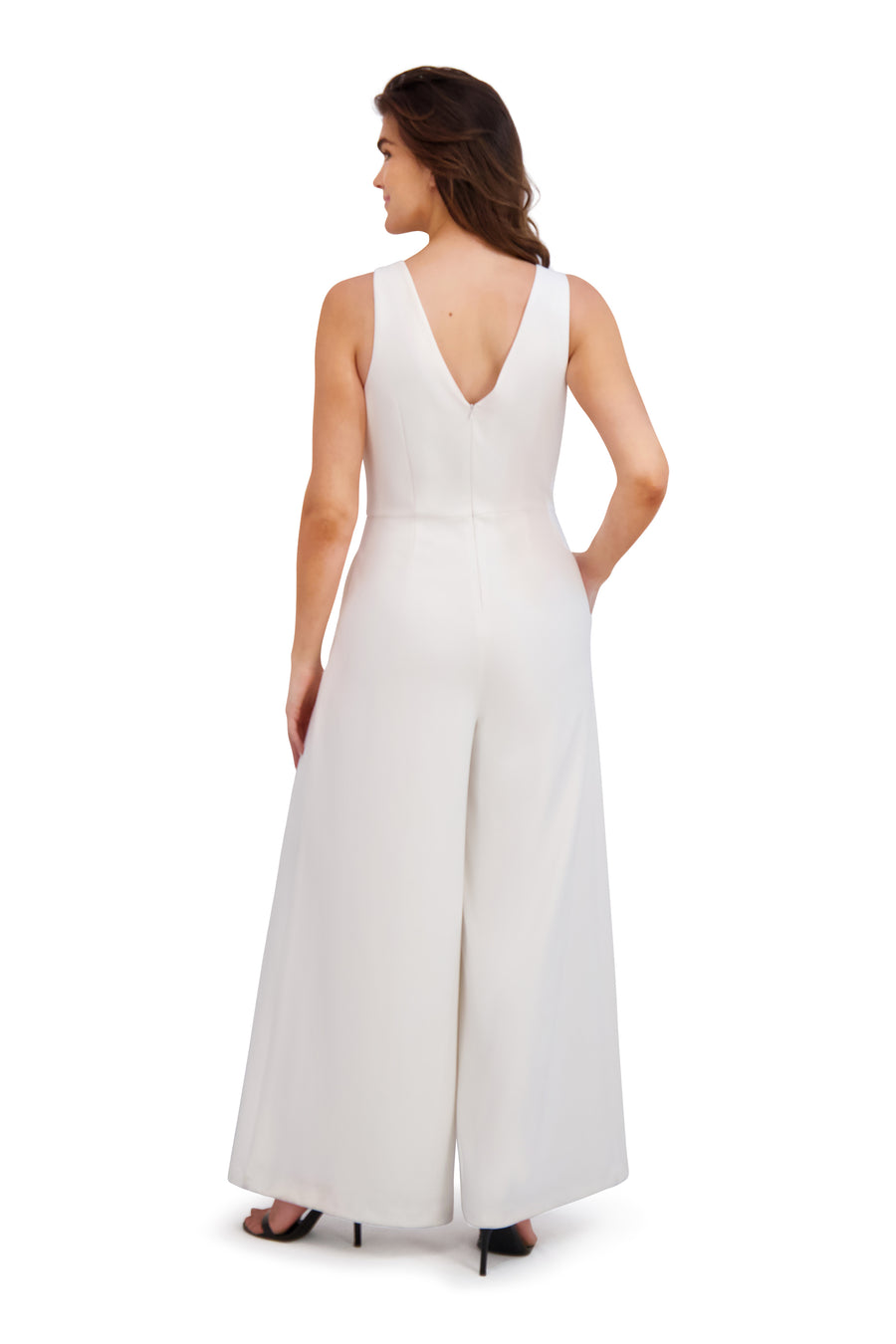 Cayla Pleated V-Neck Wide Leg Jumpsuit